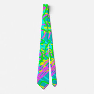 Colour My Dreams Scribble Pattern Expressive  Tie