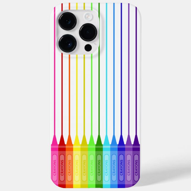 Colour My World Rainbow Crayons Case-Mate iPhone Case (Back)