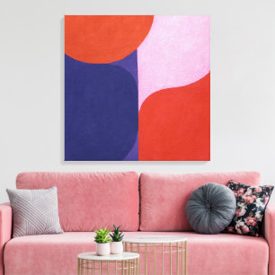 "Colour Negotiation" Colourful Abstract Art Canvas Print