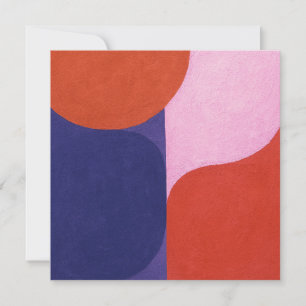 "Colour Negotiation" Colourful Abstract Art Invitation