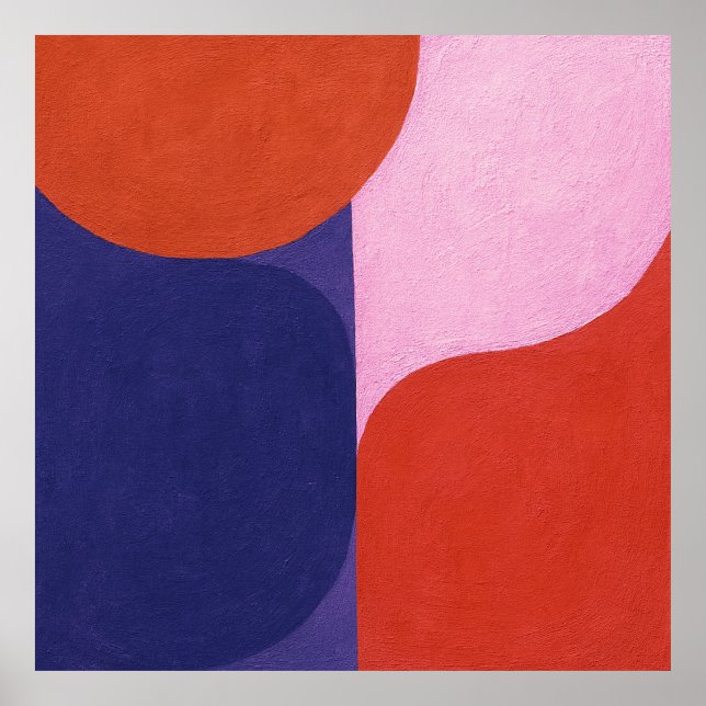 "Colour Negotiation" Colourful Abstract Art Poster (Front)