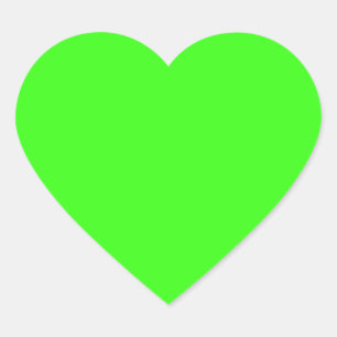 colour neon green heart sticker