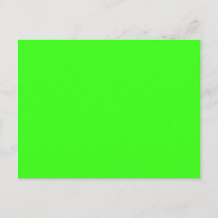 colour neon green postcard