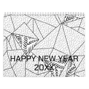 Colour New personalise Text Logo Calendar