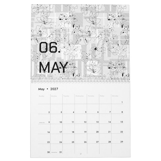 Colour New personalise Text Logo Calendar (May 2027)