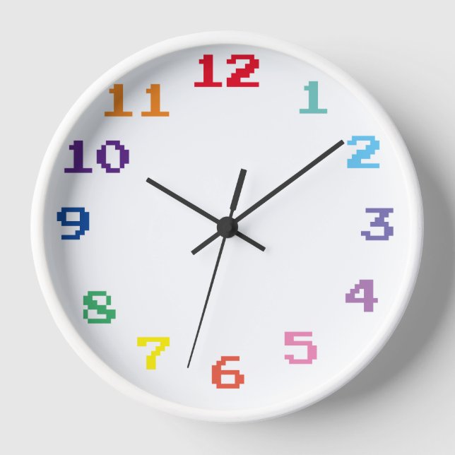 colour numbers  clock (Front)