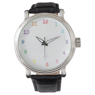 colour numbers  clock watch