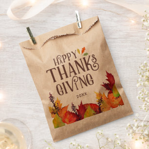 Colour of Autumn Thanksgiving Favour Bags