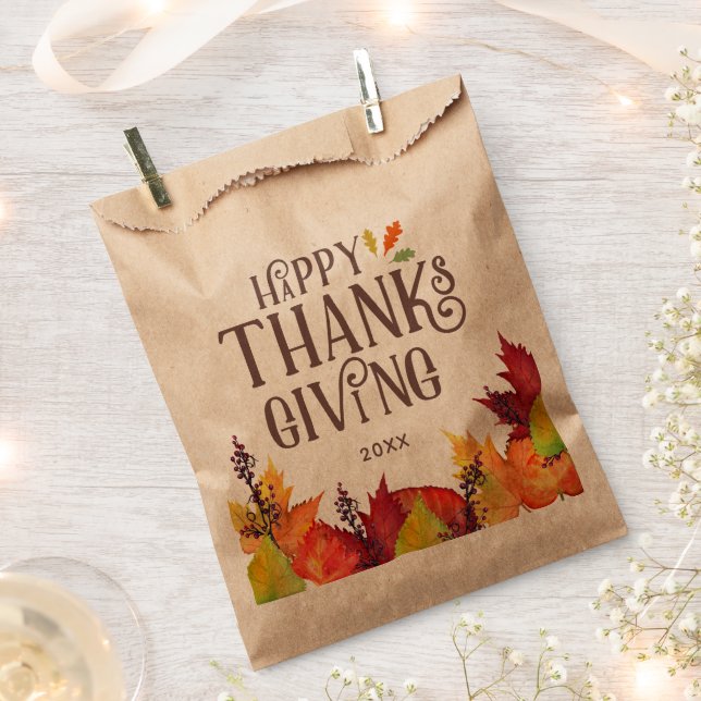 Colour of Autumn | Thanksgiving  Favour Bags (Clipped)