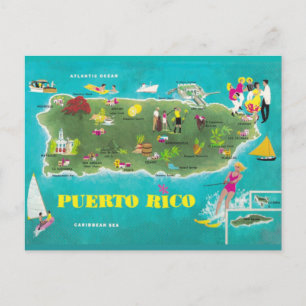 Colour of the Sea Puerto Rico Postcard