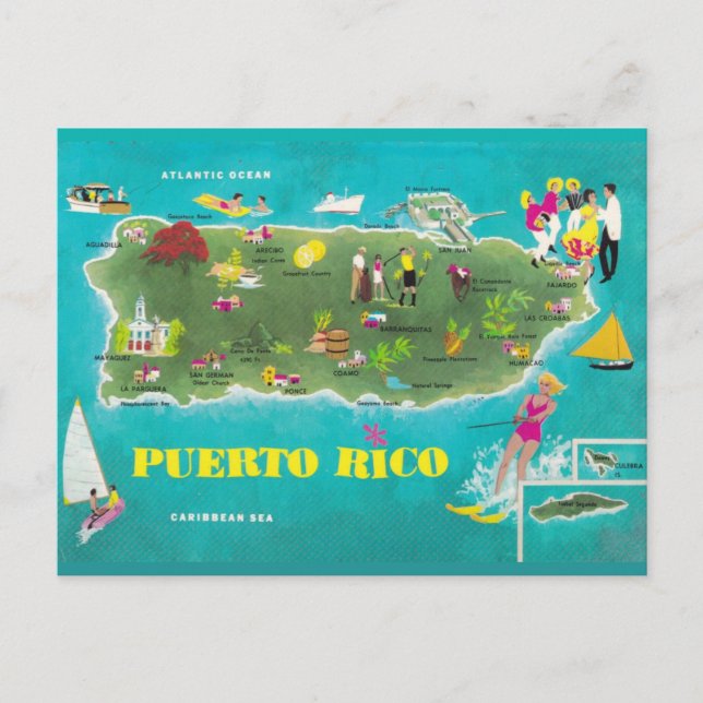 Colour of the Sea Puerto Rico Postcard (Front)