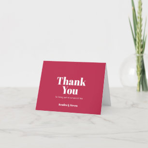 Colour of the year 2023   Viva Magenta Thank You Card