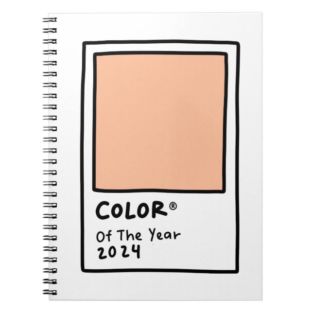 Colour of the Year 2024 Peach Fuzz Card Notebook (Front)