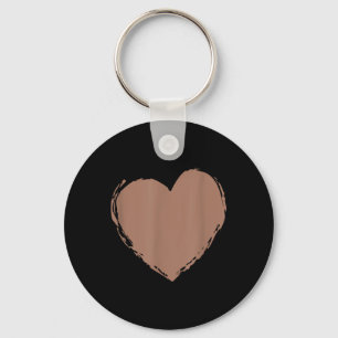Colour Of The Year 2025 Mocha Mousse Heart With Wh Key Ring