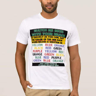 Colour of Words Illusion The Stroop Effect T-Shirt