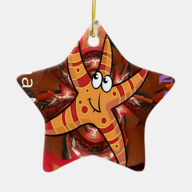Colour on the run ceramic tree decoration (Front)