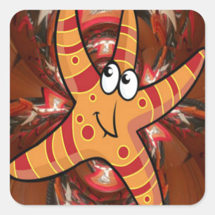 Colour on the run square sticker