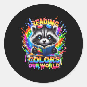 Colour Our World 2025 Reading Book Reading Colours Classic Round Sticker