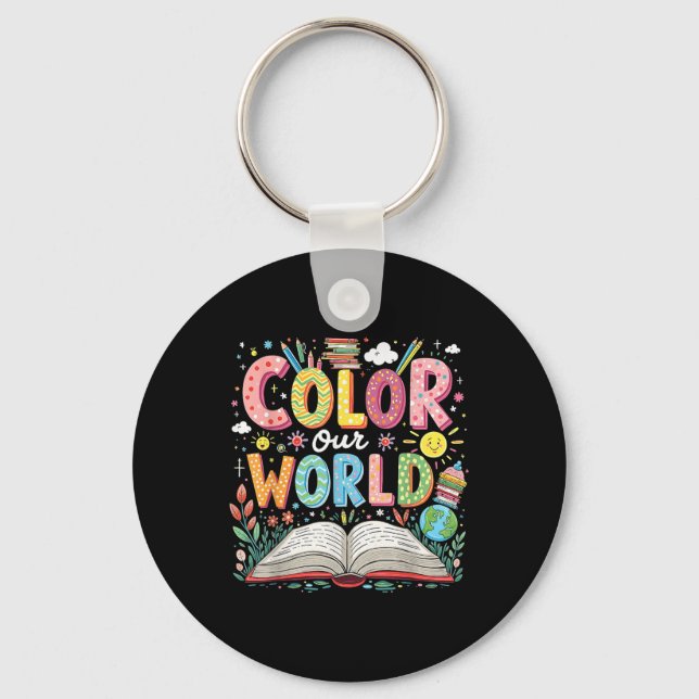 Colour Our World Book Reading Program 2025 Summer  Key Ring (Front)