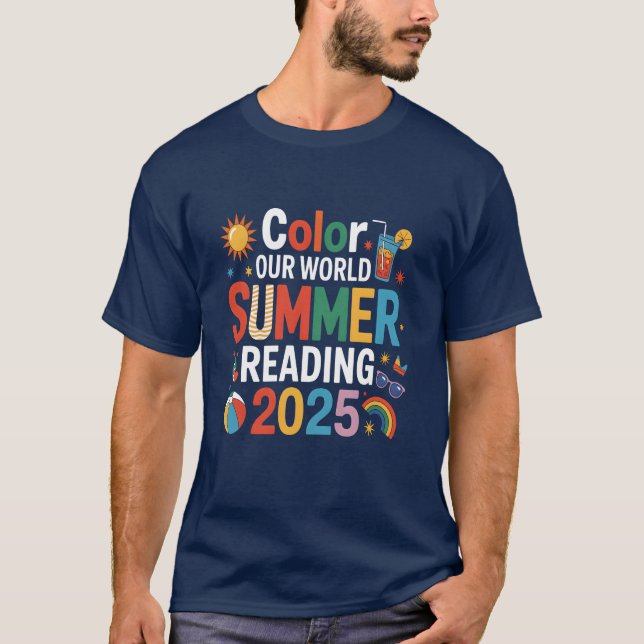 Colour Our World Summer 2025 Reading Creativity T-Shirt (Front)