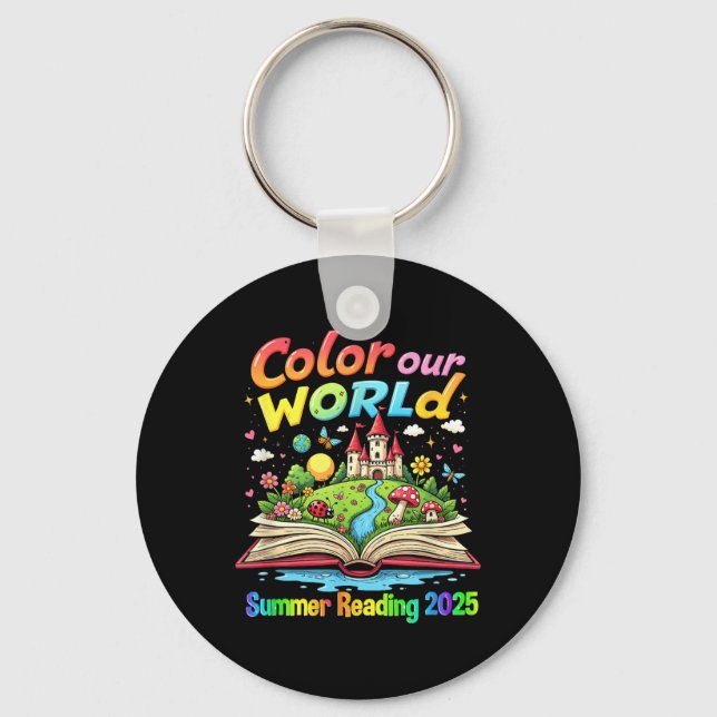 Colour Our World Summer 2025 Summer Reading Progra Key Ring (Front)