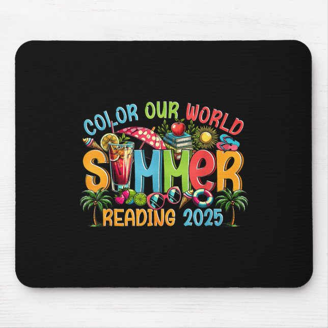 Colour Our World Summer 2025 Summer Reading Progra Mouse Mat (Front)