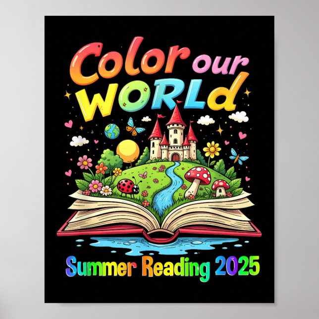 Colour Our World Summer 2025 Summer Reading Progra Poster (Front)