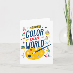 Colour Our World Summer Reading 2025 Art Painting  Card