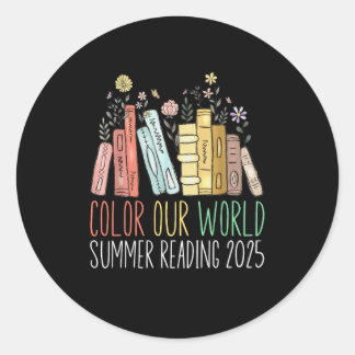 Colour Our World Summer Reading 2025 Classic Round Sticker