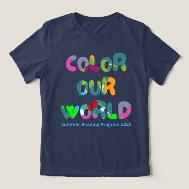 Colour Our World Summer Reading 2025 Creativity  Tri-Blend Shirt (Design Front)