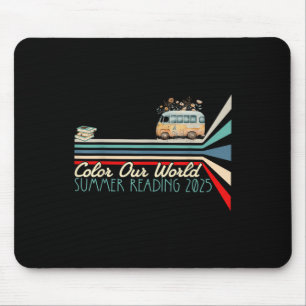 Colour Our World Summer Reading 2025 Cute Book Wil Mouse Mat