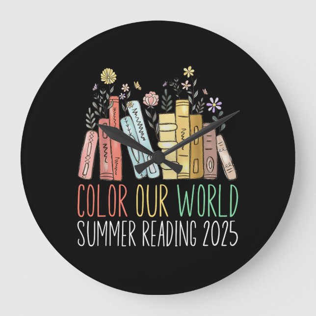 Colour Our World Summer Reading 2025 Large Clock (Front)