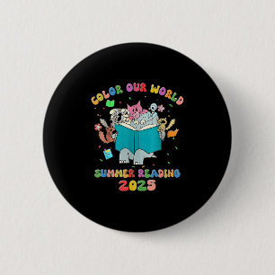 Colour Our World Summer Reading 2025 Librarian Boo 6 Cm Round Badge