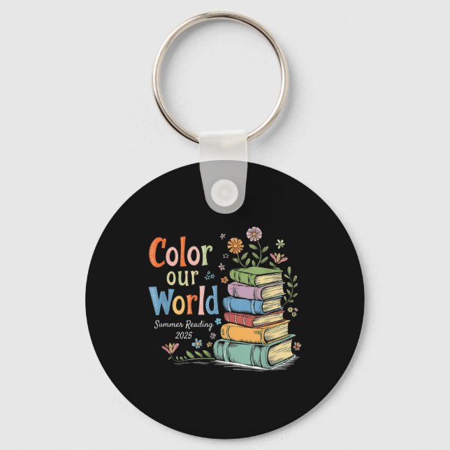 Colour Our World Summer Reading 2025 Library Progr Key Ring (Front)
