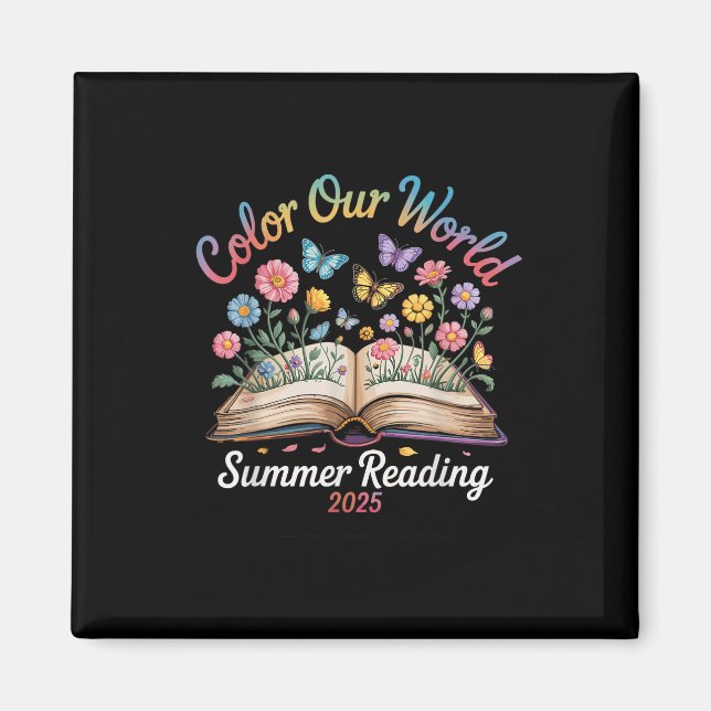 Colour Our World Summer Reading 2025  Magnet (Front)