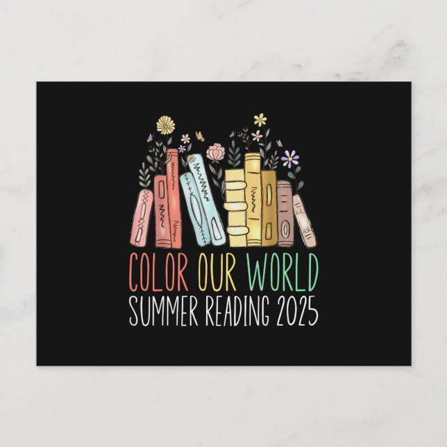 Colour Our World Summer Reading 2025 Postcard (Front)