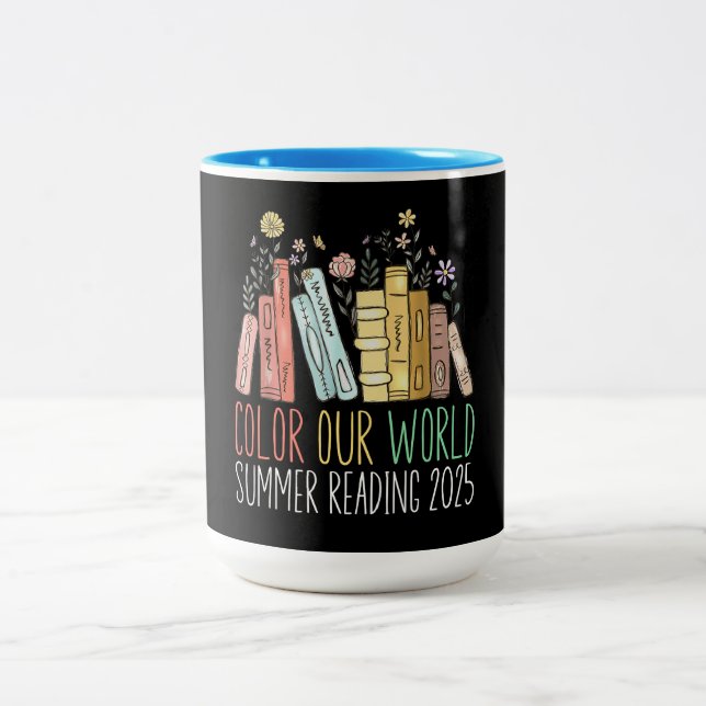 Colour Our World Summer Reading 2025 Two-Tone Coffee Mug (Center)