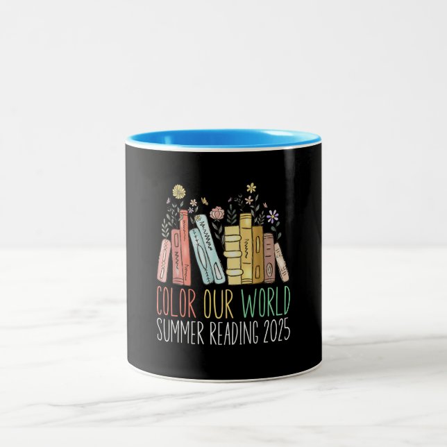 Colour Our World Summer Reading 2025 Two-Tone Coffee Mug (Center)