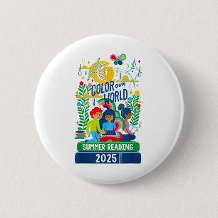 Colour Our World Summer Reading Program 2025 Book 6 Cm Round Badge