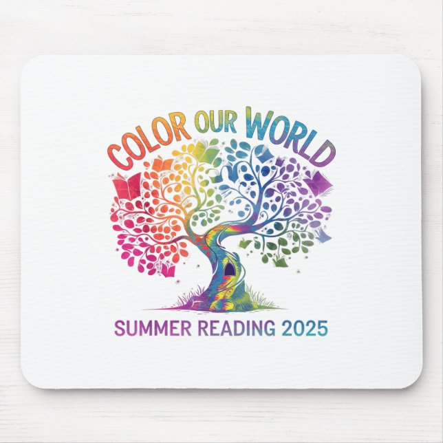 Colour Our World Summer Reading Program 2025 Book  Mouse Mat (Front)