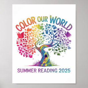 Colour Our World Summer Reading Program 2025 Book  Poster