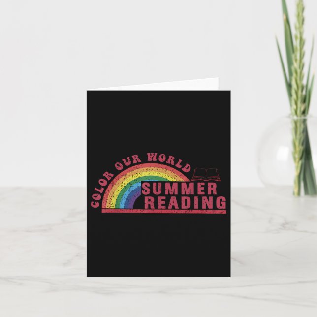 Colour Our World Summer Reading Program 2025 Books Card (Front)