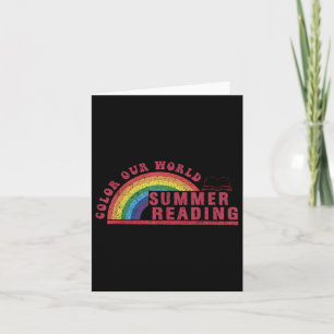 Colour Our World Summer Reading Program 2025 Books Card