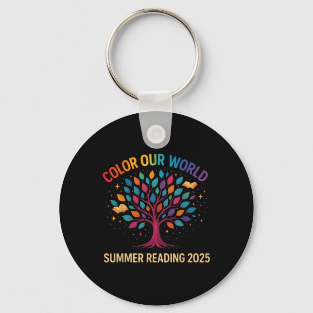 Colour Our World Summer Reading Program 2025 Books Key Ring (Front)
