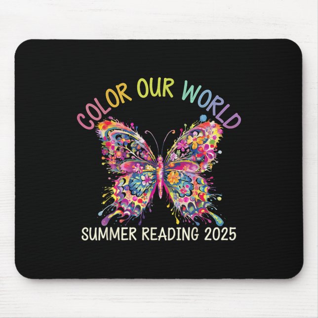 Colour Our World Summer Reading Program 2025 Butte Mouse Mat (Front)