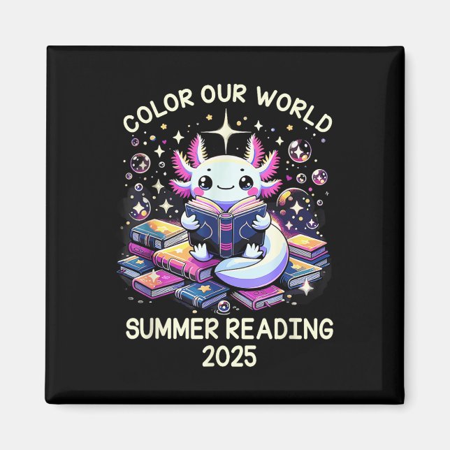 Colour Our World Summer Reading Program 2025 Cute  Magnet (Front)
