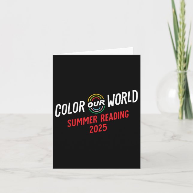 Colour Our World Summer Reading Program 2025 Funny Card (Front)
