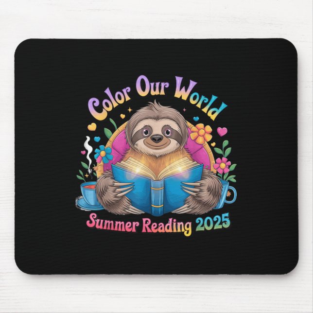 Colour Our World Summer Reading Program 2025 Funny Mouse Mat (Front)