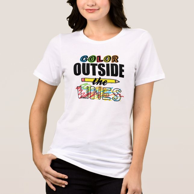 Colour Outside The Lines Tri-Blend Shirt (Front)