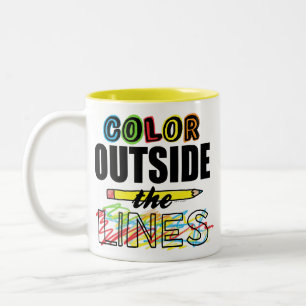 Colour Outside The Lines Two-Tone Coffee Mug